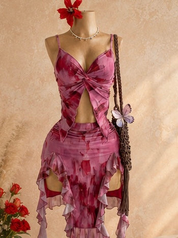 Coastal Ruffle Two-Piece Set
