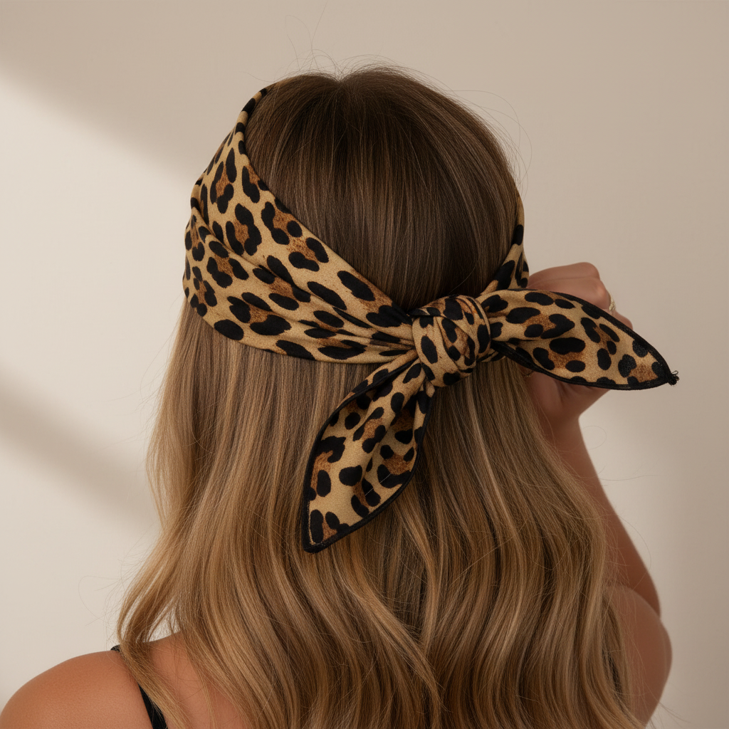 Leopard Print Headscarf